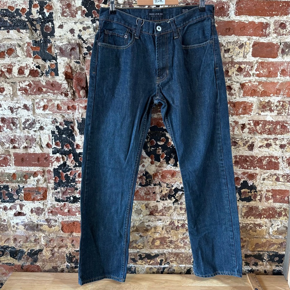 Bullhead Denim Co. Slim Straight Jeans Men's 32x32 Darker Blue